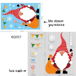 Christmas Small Elf Static Cling Stickers Window Decoration Christmas Small Elf Static Cling Stickers Window Decoration