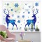 Christmas Blue Deer Static Cling Stickers Window Decoration