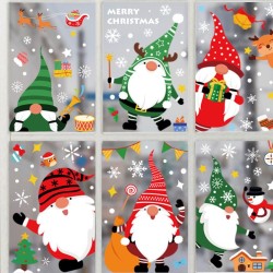 Christmas Small Elf Static Cling Stickers Window Decoration Christmas Small Elf Static Cling Stickers Window Decoration