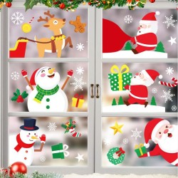 Christmas Small Santa & Reindeer Static Cling Stickers Window Decoration Christmas Small Santa & Reindeer Static Cling Stickers Window Decoration