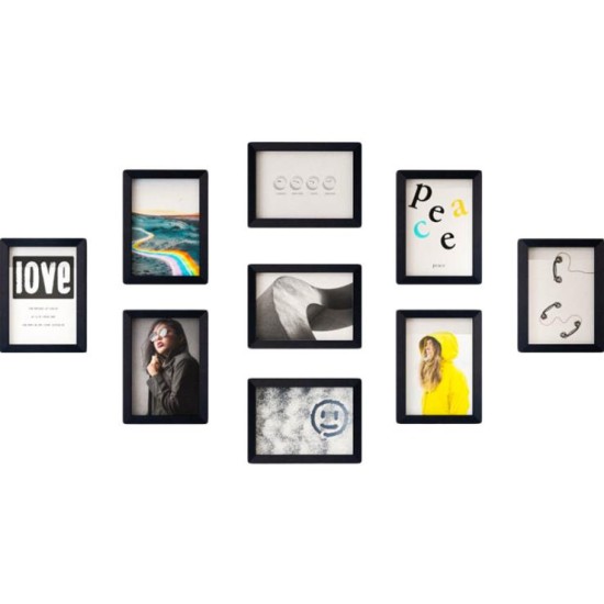 Wall-Hanging Photo Frame Gallery Set of 9 Home Decoration, Picture Frames, Living Room image
