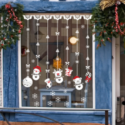 Christmas Hanging Bauble Effect Static Cling Stickers Window Decoration 117*119cm Christmas Hanging Bauble Effect Static Cling Stickers Window Decoration 117*119cm