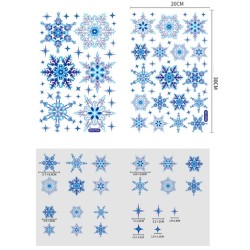 Christmas Snowflake Static Cling Stickers Window Decoration