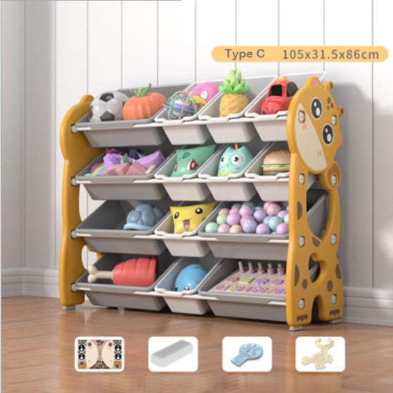 Children's Toy Storage Unit, Giraffe Kid’s Toy Organiser image