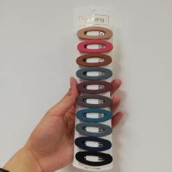 Matte Finish Mixed Colour Hair Clips Pack of 10