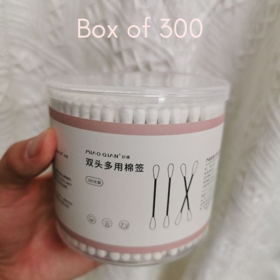 Double-Head Bamboo Stick Cotton Buds Box of 300 image