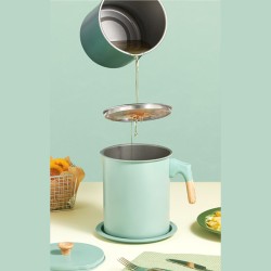 Stainless Steel Large Capacity Oil Filter Bottle with Dust-Proof Cover