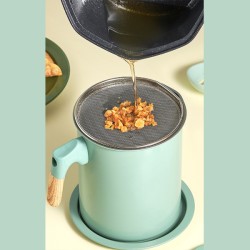 Stainless Steel Large Capacity Oil Filter Bottle with Dust-Proof Cover