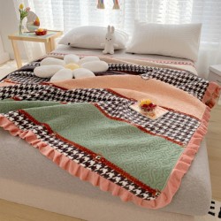 Flannel Fleece Soft Throw Blanket,Milk velvet cotton blanket