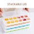 Easy to press silicone ice tray with plastic lid Kitchenware, Kitchen image