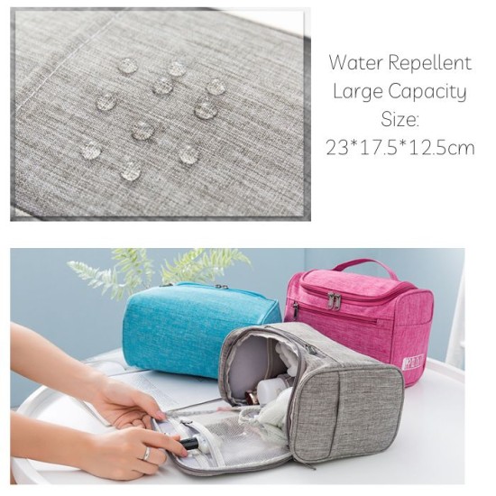 Large Capacity Travel Cosmetics Bag with Hidden Hook Storage & Organisation, Bathroom, Bathroom & Personal Care Organization image