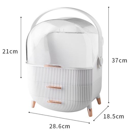 White Dustproof Cosmetic Storage Box Storage & Organisation, Storage Boxes & Baskets, Bedroom image