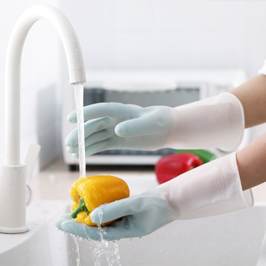 PVC Reusable Cleaning Gloves one pair Household Cleaning, Kitchen, Bathroom, Other Tools image