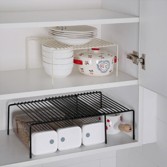 Stretchable Home and Kitchen Storage Metal Rack,Cupboard Organiser Shelf image